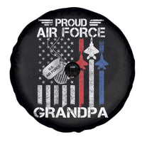 Proud Air Force Grandpa Spare Tire Cover Military Army Grandfather Vintage American Flag
