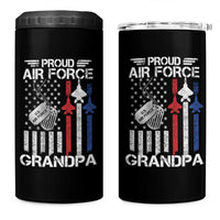 Proud Air Force Grandpa 4 in 1 Can Cooler Tumbler Military Army Grandfather Vintage American Flag