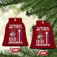 Proud Air Force Grandpa Ceramic Ornament Military Army Grandfather Vintage American Flag
