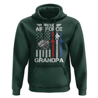 Proud Air Force Grandpa Hoodie Military Army Grandfather Vintage American Flag