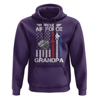 Proud Air Force Grandpa Hoodie Military Army Grandfather Vintage American Flag
