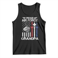 Proud Air Force Grandpa Tank Top Military Army Grandfather Vintage American Flag