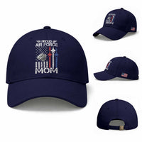 Proud Air Force Mom Baseball Cap Military Army Mama Vintage American Flag