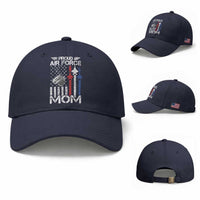Proud Air Force Mom Baseball Cap Military Army Mama Vintage American Flag