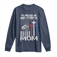 Proud Air Force Mom Long Sleeve Shirt Military Army Mama Vintage American Flag