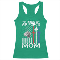 Proud Air Force Mom Racerback Tank Top Military Army Mama Vintage American Flag