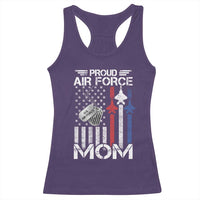 Proud Air Force Mom Racerback Tank Top Military Army Mama Vintage American Flag
