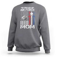 Proud Air Force Mom Sweatshirt Military Army Mama Vintage American Flag