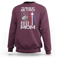 Proud Air Force Mom Sweatshirt Military Army Mama Vintage American Flag