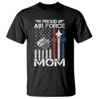 Proud Air Force Mom T Shirt Military Army Mama Vintage American Flag