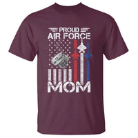 Proud Air Force Mom T Shirt Military Army Mama Vintage American Flag