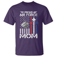 Proud Air Force Mom T Shirt Military Army Mama Vintage American Flag