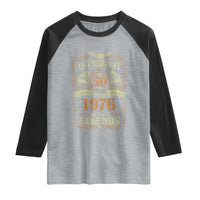 50th Birthday Raglan Shirt Life Begins At 50 Born In 1976 The Year Of Legends