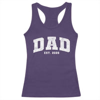 Dad Est 2026 Racerback Tank Top Promoted To Daddy Fathers Day