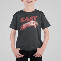 Easy Tiger T Shirt For Kid Vintage Distressed Tiger Trendy Grunge Indie Boho