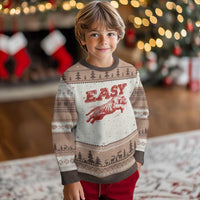 Easy Tiger Ugly Christmas Sweater Vintage Distressed Tiger Trendy Grunge Indie Boho