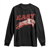 Easy Tiger Long Sleeve Shirt Vintage Distressed Tiger Trendy Grunge Indie Boho