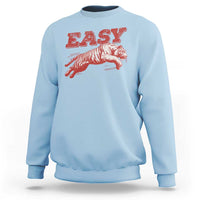 Easy Tiger Sweatshirt Vintage Distressed Tiger Trendy Grunge Indie Boho