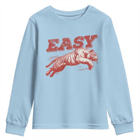 Easy Tiger Youth Sweatshirt Vintage Distressed Tiger Trendy Grunge Indie Boho