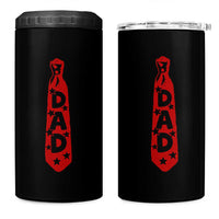 Dad Tie Star Music Lover Fathers Day 4 in 1 Can Cooler Tumbler