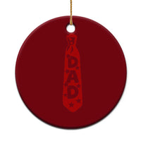 Dad Tie Star Music Lover Fathers Day Ceramic Ornament
