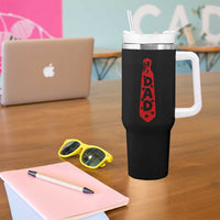 Dad Tie Star Music Lover Fathers Day Tumbler With Handle
