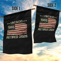 60th Birthday Retirement Garden Flag Vintage 1966 Retired 2026 American Flag
