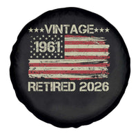 65th Birthday Retirement Spare Tire Cover Vintage 1961 Retired 2026 American Flag