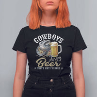 Western T Shirt For Women Cowboys And Beer That's Why I'm Here Funny Saying - Wonder Print Shop