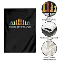 Chess Lover Garden Flag Choose Your Weapon Retro Vintage