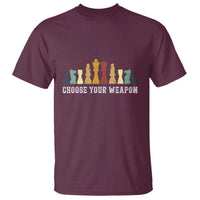 Chess Lover T Shirt Choose Your Weapon Retro Vintage - Wonder Print Shop