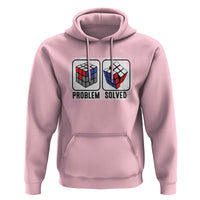 Competitive Puzzle Cube Rubik Hoodie Problem Solved Vintage Speed Cubing - Wonder Print Shop