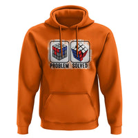 Competitive Puzzle Cube Rubik Hoodie Problem Solved Vintage Speed Cubing - Wonder Print Shop