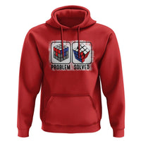 Competitive Puzzle Cube Rubik Hoodie Problem Solved Vintage Speed Cubing - Wonder Print Shop