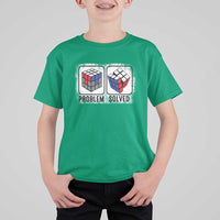 Competitive Puzzle Cube Rubik T Shirt For Kid Problem Solved Vintage Speed Cubing - Wonder Print Shop