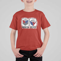 Competitive Puzzle Cube Rubik T Shirt For Kid Problem Solved Vintage Speed Cubing - Wonder Print Shop