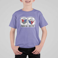 Competitive Puzzle Cube Rubik T Shirt For Kid Problem Solved Vintage Speed Cubing - Wonder Print Shop