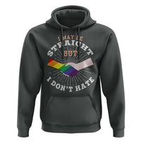 LGBT Gay Pride Hoodie I May Be Straight But I Don't Hate Rainbow Flag Hand - Wonder Print Shop