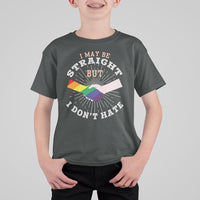 LGBT Gay Pride T Shirt For Kid I May Be Straight But I Don't Hate Rainbow Flag Hand - Wonder Print Shop