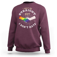 LGBT Gay Pride Sweatshirt I May Be Straight But I Don't Hate Rainbow Flag Hand - Wonder Print Shop