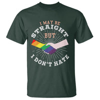LGBT Gay Pride T Shirt I May Be Straight But I Don't Hate Rainbow Flag Hand - Wonder Print Shop