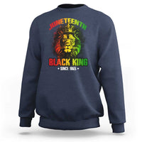 Juneteenth Black King Since 1865 Sweatshirt Cool Awesome Lion Flag - Wonder Print Shop