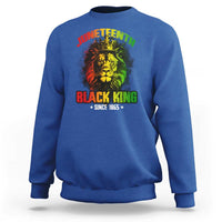 Juneteenth Black King Since 1865 Sweatshirt Cool Awesome Lion Flag - Wonder Print Shop