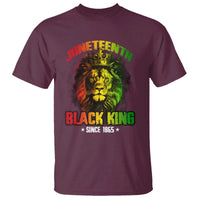 Juneteenth Black King Since 1865 T Shirt Cool Awesome Lion Flag - Wonder Print Shop