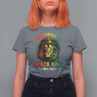 Juneteenth Black King Since 1865 T Shirt For Women Cool Awesome Lion Flag - Wonder Print Shop