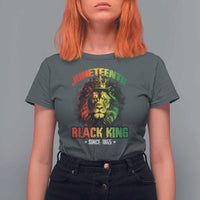 Juneteenth Black King Since 1865 T Shirt For Women Cool Awesome Lion Flag - Wonder Print Shop