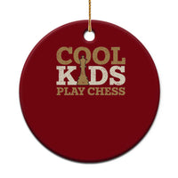 Chess Lover Ceramic Ornament Cool Kids Play Chess Vintage King