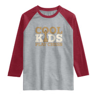 Chess Lover Raglan Shirt Cool Kids Play Chess Vintage King
