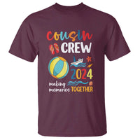 Cousin Crew 2024 Making Memories Together T Shirt Summer Vacation Beach Family Trips Matching Ocean Wave - Wonder Print Shop