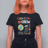 Cousin Crew 2024 Making Memories Together T Shirt For Women Summer Vacation Beach Family Trips Matching Ocean Wave - Wonder Print Shop